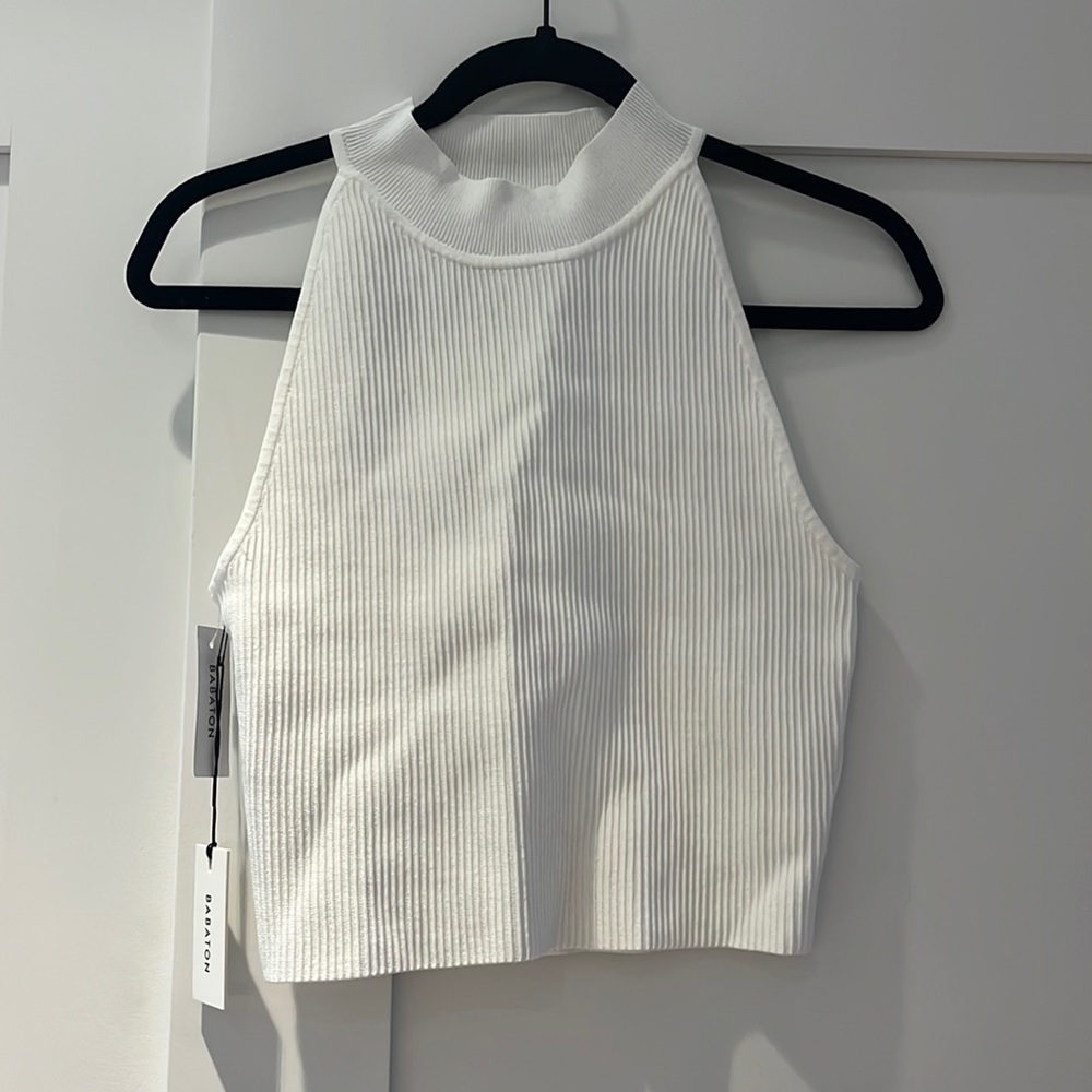 Aritzia Babaton Sculpt Knit Halter Top